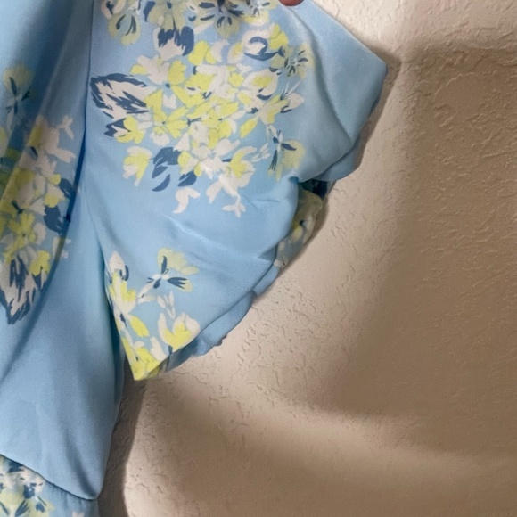 Free People Laura Printed Midi Floral Dress Size XS Blue Lined Strappy Open Back - Picture 5 of 16